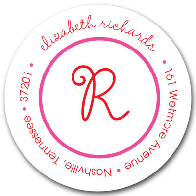 Prints Charming Address Labels - Red & Pink Modern Prints Charming Address Labels - Red & Pink Modern