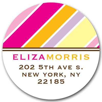 Prints Charming Address Labels - Multi Color Stripes