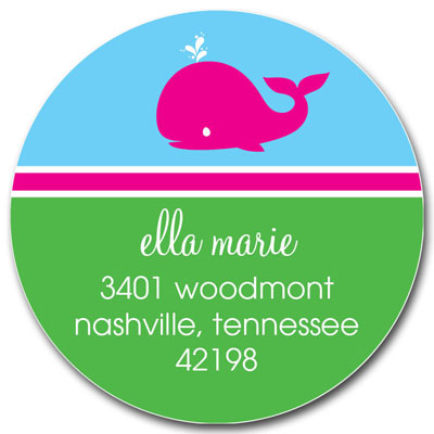 Prints Charming Address Labels - Pink Whale Prints Charming Address Labels - Pink Whale