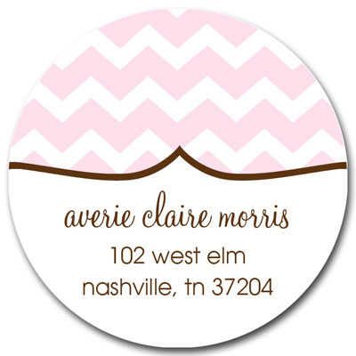 Prints Charming Address Labels - Light Pink Chevron Prints Charming Address Labels - Light Pink Chevron