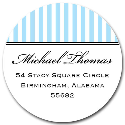 Prints Charming Address Labels - Light Blue Elegant Pinstripe Prints Charming Address Labels - Light Blue Elegant Pinstripe