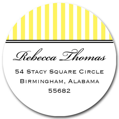 Prints Charming Address Labels - Light Yellow Elegant Pinstripe Prints Charming Address Labels - Light Yellow Elegant Pinstripe