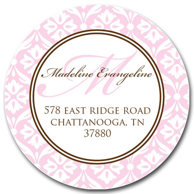 Prints Charming Address Labels - Pink & White Lace Pattern Prints Charming Address Labels - Pink & White Lace Pattern