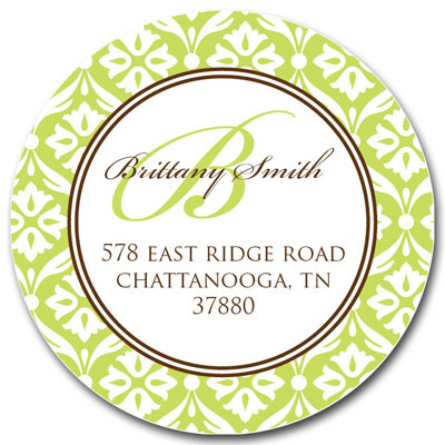 Prints Charming Address Labels - Light Green & White Lace Pattern Prints Charming Address Labels - Light Green & White Lace Pattern
