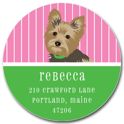 Prints Charming Address Labels - Yorkie Pinstripe Prints Charming Address Labels - Yorkie Pinstripe