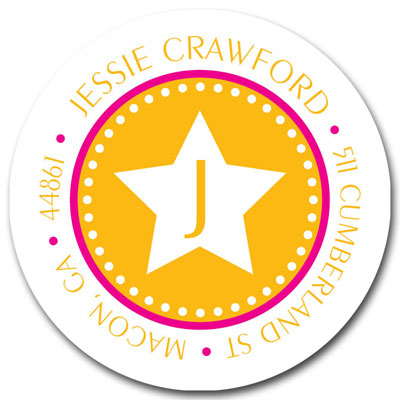Prints Charming Address Labels - Orange & Pink Rock Star Prints Charming Address Labels - Orange & Pink Rock Star