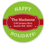 Prints Charming Holiday Address Labels - Festive Red and Lime Band