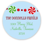 Prints Charming Holiday Address Labels - Peppermint Garland