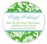Prints Charming Holiday Address Labels - Beautiful Green Floral