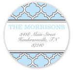 Prints Charming Holiday Address Labels - Blue Quatrefoil