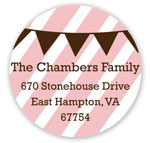 Prints Charming Holiday Address Labels - Pink and Brown Banner