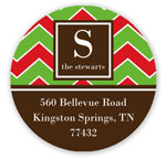 Prints Charming Holiday Address Labels - Holiday Chevron