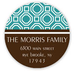 Prints Charming Holiday Address Labels - Modern Teal & Brown