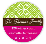 Prints Charming Holiday Address Labels - Green Holiday Sweater