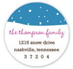 Prints Charming Holiday Address Labels - Pink and Blue Snow