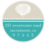 Prints Charming Holiday Address Labels - Teal Sea Shell