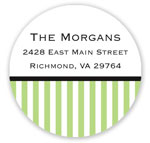 Prints Charming Holiday Address Labels - Sage Green Pinstripe