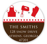 Prints Charming Holiday Address Labels - Kitchen Theme