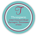 Prints Charming Holiday Address Labels - Classic Aqua & Cranberry