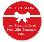 Prints Charming Holiday Address Labels - Red & White Bow