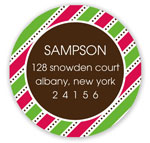 Prints Charming Holiday Address Labels - Holiday Festive Stripes