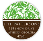 Prints Charming Holiday Address Labels - Festive Green Foliage