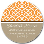 Prints Charming Address Labels - Orange & Sand Elegant