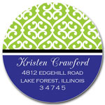 Prints Charming Address Labels - Green & Blue Elegant