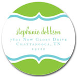 Prints Charming Address Labels - Green Decorative Band