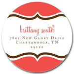 Prints Charming Address Labels - Coral Decorative Band