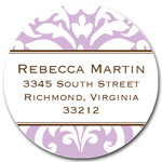 Prints Charming Address Labels - Lavender Damask