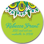 Prints Charming Address Labels - Lime & Turquoise Decorative Accent