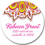Prints Charming Address Labels - Pink & Yellow Decorative Accent