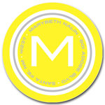 Prints Charming Address Labels - Yellow & Grey Framed Initial