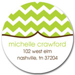 Prints Charming Address Labels - Lime Chevron