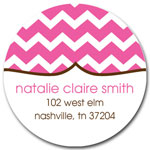 Prints Charming Address Labels - Hot Pink Chevron