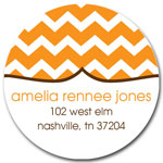 Prints Charming Address Labels - Orange Chevron