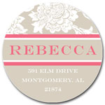 Prints Charming Address Labels - Sand & Pink Classic Floral
