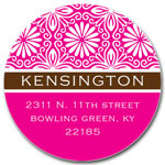 Prints Charming Address Labels - Hot Pink & Brown Pattern