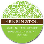 Prints Charming Address Labels - Green & Brown Pattern