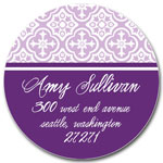 Prints Charming Address Labels - Lavender & Purple Classic Pattern