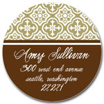 Prints Charming Address Labels - Gold & Brown Classic Pattern