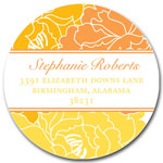 Prints Charming Address Labels - Orange & Yellow Elegant Floral
