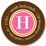 Prints Charming Address Labels - Brown & Pink Stylish