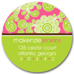 Prints Charming Address Labels - Pink & Lime Funky Floral