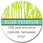 Prints Charming Address Labels - Lime & Turquoise Faux Bois