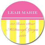 Prints Charming Address Labels - Yellow & Pink Classic Stripe