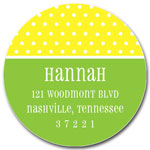 Prints Charming Address Labels - Yellow & Green Tiny Dots