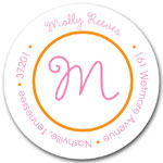 Prints Charming Address Labels - Pink & Orange Modern