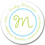 Prints Charming Address Labels - Aqua & Lime Modern